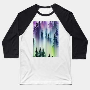 Pine Tree watercolor landscape 2 Baseball T-Shirt